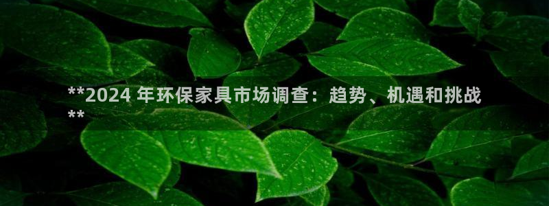 杏耀平台注册登录：**2024 年环保家具市场调查：趋势、机