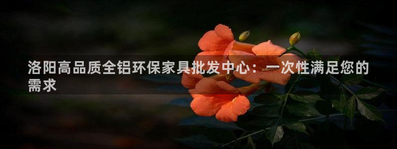 杏耀平台测速地址：洛阳高品质全铝环保家具批发中心：一次性满足